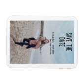 Magnet Flexible orange boho enregistrer la date QR ajouter le nom (Horizontal)