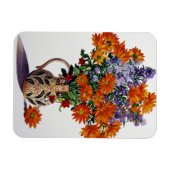 Magnet Flexible Orange Chrysanthèmes (Horizontal)