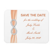 Magnet Flexible Orange Diamond Infinity Enregistrer l'aimant Date (Horizontal)