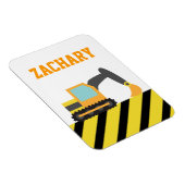 Magnet Flexible Orange Excavateur, Véhicule De Construction Pour E (Côté Droit)