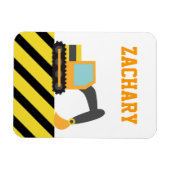 Magnet Flexible Orange Excavateur, Véhicule De Construction Pour E (Horizontal)