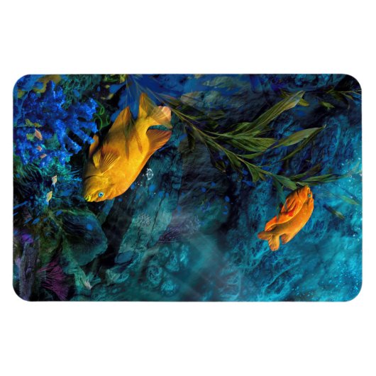 MAGNET FLEXIBLE ORANGE FISH BLUE OCEAN (Horizontal)
