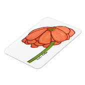 Magnet Flexible Orange Flower- Thinking of you... (Côté Gauche)