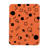 Magnet Flexible Orange, fun, trendy, geometric Memphis graphic (Vertical)