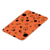 Magnet Flexible Orange, fun, trendy, geometric Memphis graphic (Côté Gauche)