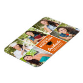 Magnet Flexible Orange Graduate Photo Collage Chic Graduate (Côté Gauche)