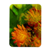 Magnet Flexible Orange Hawkweed Blosse L'Impressionnisme Abstrait (Vertical)