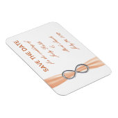 Magnet Flexible Orange Infinity Wedding Enregistrer L'Aimant Date (Côté Droit)