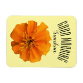 Magnet Flexible Orange Marigold Good Morning Sunshine (Horizontal)