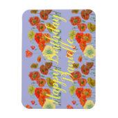 Magnet Flexible Orange Red Poppy violet joyeuse Dames d'anniversai (Vertical)