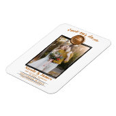 Magnet Flexible Orange Spice Wax Seal Photo Wedding Enregistrer la (Côté Gauche)