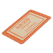 Magnet Flexible Orange Trendy Stripes Enregistrer l'aimant Date (Côté Gauche)