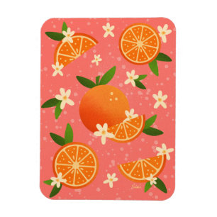 Magnet Flexible Oranges et fleurs d'oranges