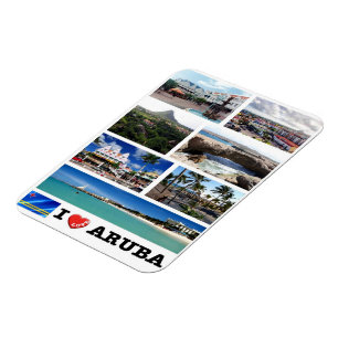 Magnet Flexible Oranjestad - I Love - Aruba -