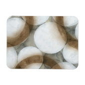 Magnet Flexible Orbes blanches et cercles Brown (Horizontal)