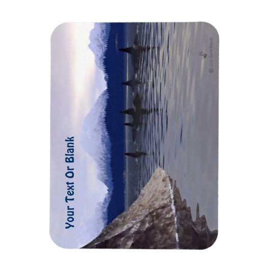 Magnet Flexible Orca d'eau foncée (Vertical)