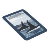 Magnet Flexible Orca Whales #1 - Orcas Island, Washington (Côté Droit)