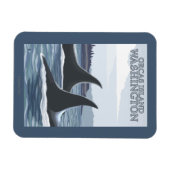 Magnet Flexible Orca Whales #1 - Orcas Island, Washington (Horizontal)
