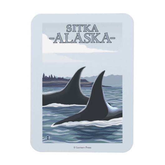 Magnet Flexible Orca Whales #1 - Sitka, Alaska (Vertical)