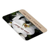 Magnet Flexible Orchidées blanches Enregistrer la date Aimant flex (Côté Droit)