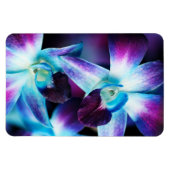 Magnet Flexible Orchidées Customisées à l'orchidée pourpre et bleu (Horizontal)