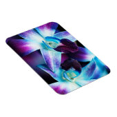 Magnet Flexible Orchidées Customisées à l'orchidée pourpre et bleu (Côté Droit)