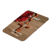 Magnet Flexible Ordination du prêtre Anniversaire Rose rouge et Ro (Côté Gauche)