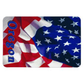 Magnet Flexible Oregon sur le drapeau États-Unis d'Amérique (Horizontal)