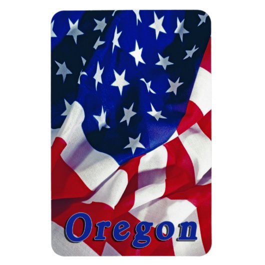 Magnet Flexible Oregon sur le drapeau États-Unis d'Amérique (Vertical)