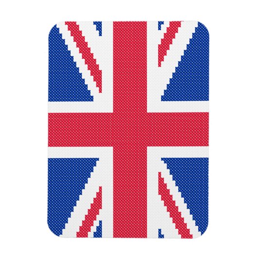 Magnet Flexible Original cross-stitch design Union Jack (Vertical)