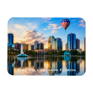 Magnet Flexible Orlando Floride Skyline Lac Eola Montgolfière
