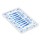Magnet Flexible Ornement bleu de la fête d'Hanoukka (Côté Droit)