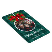 Magnet Flexible Ornement de boule de Noël Photo Buffle vert Plaid (Côté Droit)