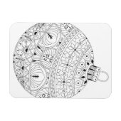 Magnet Flexible Ornement de Noël en noir et blanc (Horizontal)