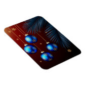 Magnet Flexible Ornements de Noël bleus élégants (Côté Droit)