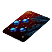 Magnet Flexible Ornements de Noël bleus élégants (Côté Gauche)