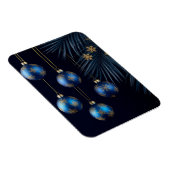 Magnet Flexible Ornements de Noël bleus élégants (Côté Droit)