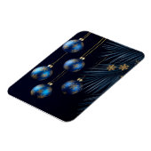 Magnet Flexible Ornements de Noël bleus élégants (Côté Gauche)