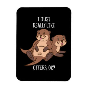 Magnet Flexible Otter Lover Cadeau de loutres de mer pour hommes O