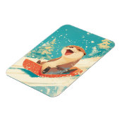 Magnet Flexible Otter Sledding in Snow (Côté Gauche)