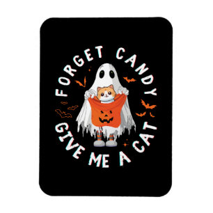 Magnet Flexible Oubliez Candy Donne-Moi Chat Drôle Boo Ghost Hallo
