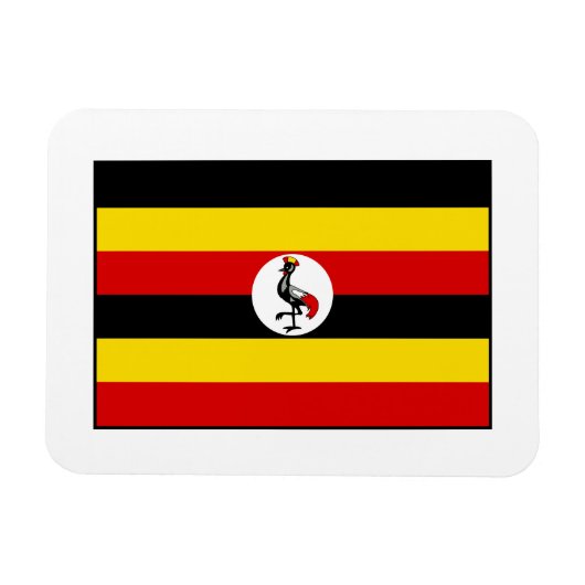 Magnet Flexible Ouganda - Drapeau ougandais (Horizontal)