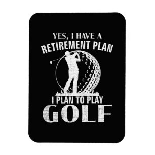 Magnet Flexible Oui j'ai un plan de retraite Golf drôle golfeur