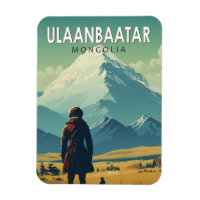 Oulan-Bator Mongolie Voyage Art Vintage