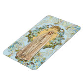 Magnet Flexible Our Lady of Fatima Blue Floral Religious (Côté Gauche)