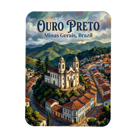 Magnet Flexible Ouro Preto Brésil (Vertical)