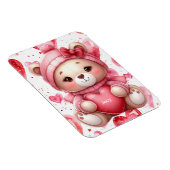 Magnet Flexible Ours adorable tenant des coeurs Saint-Valentin (Côté Droit)