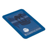 Magnet Flexible Ours au clair de lune - Mont St. Helens, (Côté Droit)