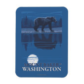 Magnet Flexible Ours au clair de lune - Mount Baker, Washington (Vertical)