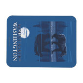 Magnet Flexible Ours au clair de lune - Mount Baker, Washington (Horizontal)